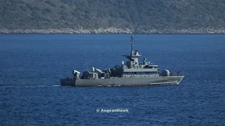 Hellenic Navy Fast Missile Patrol Boat P69 HS Krystallidis deployment in Kastellorizo island.