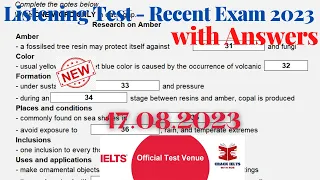 IELTS Listening Actual Test 2023 with Answers | 17.08.2023