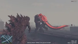 GTA 5 Godzilla & Kong VS MechaGodzilla