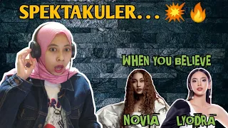 Reaction LYODRA x NOVIA - WHEN YOU BELIEVE (Live at Ruang Guru)