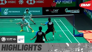 World champions Hoki/Kobayashi face off against Fikri/Maulana in a three-game battle