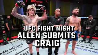 UFC FIGHT NIGHT ALLEN SUBMITS CRAIG!        #subscribe #shorts #ufc #ufcfightnight