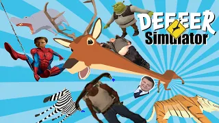 Олень ДОСТАЛ СВОЁ ОРУЖИЕ?😱/DEEEER simulator/Уничтожаем город и скрываемся от полиции👮‍♂️⚔️