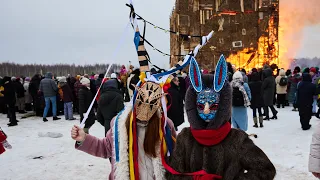 Как проводят время на Масленице в Никола-Ленивце в ожидании большого огня?