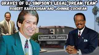 Graves of Robert Kardashian and Johnnie Cochran: OJ Simpson Dream Team