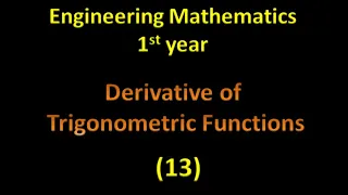 Mathematics Lectures 13: Derivative of Trigonometric Functions مشتقات الدوال المثلثية