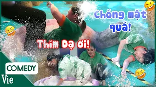 Lâm Vỹ Dạ đâm đầu vào thau bột trắng toàn thân vì cú xoay vòi voi 10 vòng tiền đình | 7 Nụ Cười Xuân