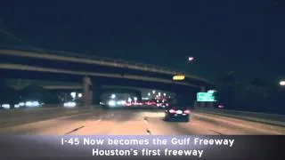 I-45 South at Night: Houston Texas