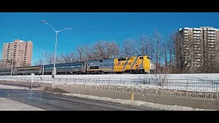 VIA #903 as train 55 passing Billings Bridge Transitway station film today!!