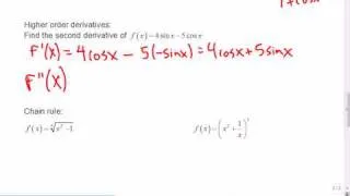 Mr Joyce - AP Calculus Differentiation Part 1 Review (ii)