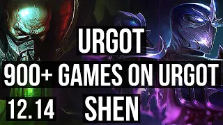 URGOT vs SHEN (TOP) | 9/1/2, 900+ games, Legendary, 1.0M mastery | EUW Master | 12.14