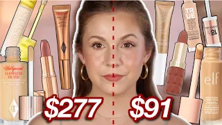 Drugstore Dupes for High End & Luxury Makeup! FULL FACE SIDE BY SIDE