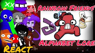 🌈 Rainbow Friends and Alphabet Lore (G-R-A-F-T) react to Alphabet Lore Parody Animation Part3