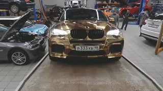 На СТО BMW X5M GOLD ЭРИКА ДАВИДЫЧА . ЭРИК НА СВОБОДЕ . МАШИНА  ГОТОВА .