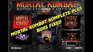 Mortal Kombat Komplete 2023 MENU FIXED