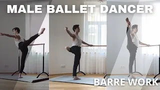 MALE BALLET DANCER BARRE WORK