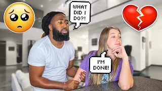 I'M NOT HAPPY ANYMORE PRANK ON BOYFRIEND **BAD IDEA**