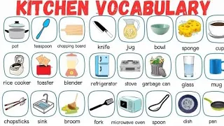 Kitchen Vocabulary in English | kitchen utensils names and pictures#englishvocabulary