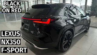 2024 LEXUS NX350 F-SPORT BLACK WITH RED INTERIOR 4K VIDEO