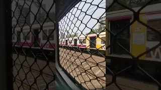 Indian trains in Mumbai city area. nice ride