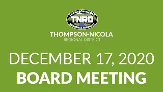 December 17, 2020 Regular Board Meeting