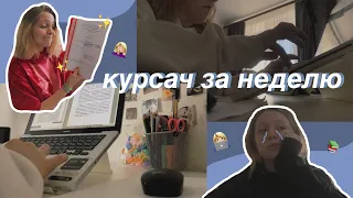 пишу курсач за неделю до дедлайна // учеба на ветеринара // studyvlog