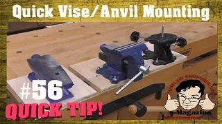 Woodworkers need a removable machinist vise/anvil mounting system!