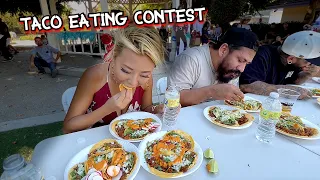 $100 PRIZE TACO EATING CONTEST at Gente Market in Santa Ana, CA!! #RainaisCrazy