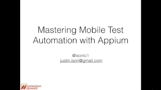 [Srijan Wednesday Webinar] Mastering Mobile Test Automation with Appium