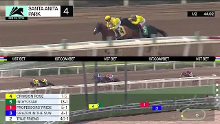 Crimson Rose wins Race 4 on Sunday, February 25 at Santa Anita Park