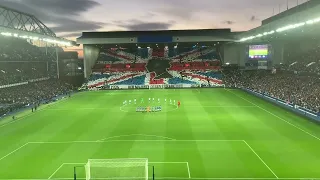 Glasgow Rangers 0-3 Napoli UCL, Rangers Queen Elizabeth II Tribute & sing God Save the King