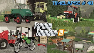 An OLD UNIMOG! 😍🚜💨 Second CUT of GRASS and MOPED too LOUD? 🛵💨🤔 | [FS19] - Timelapse #40 Walchen