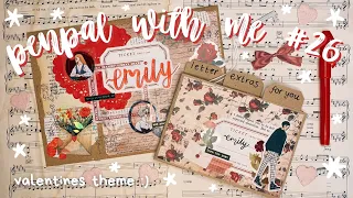 PENPAL WITH ME ♡ Valentines, romantic theme | decorate a flip book & envelope