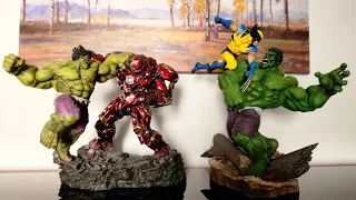 Sideshow Hulk vs Hulk Buster n Hulk vs. Wolverine Diorama