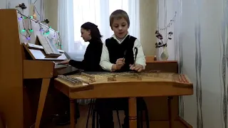 Пупко Евгений, цимбалы, 9 лет, обр.Богатырёва "Кацiлася чорна галка".