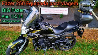 Fazer 250 equipada para viagem ... Big Fazer, acessórios da Fazer 250. Viagem de moto, Fazer 250.