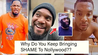 Embarrassing😲 Moment Actor Kunle Remi Dragged His Colleague Junior Pope Over Movie Costume