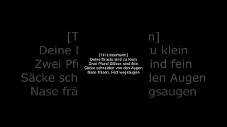 Rammstein - Zick Zack Lyrics 1 #rammstein #rammsteinfan #daily #fanmade  #rockstar #lyrics