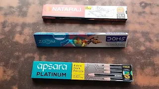 Famous Pencil Box unboxing and review | price details | Natraj  Apsara | Hindustan pencils vs Doms