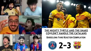 BARCELONA Fans Crazy Reactions to PSG 2-3 BARCELONA | UCL Quarterfinal 1st Leg | 11-04-2024