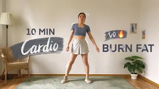 10 min CARDIO to BURN FAT at home//No Equipment (🔥~70-100 calories)