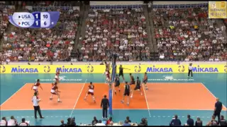 USA volleyball 'Invincible Rookie' Aaron Russell highlights (2015 World League vs Poland)