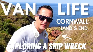 We found a REAL SHIPWRECK at Lands End, then this HAPPENED | CORNWALL VAN LIFE UK