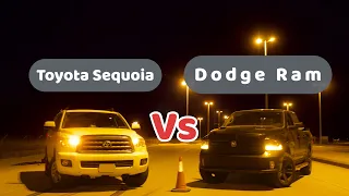 دودج رام ضد تويوتا سكويا | Dodge Ram1500 vs Toyota Sequoia drag race