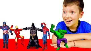Superheroes dance - Танцующие супергерои с Рома и Кирилл | Видео для детей