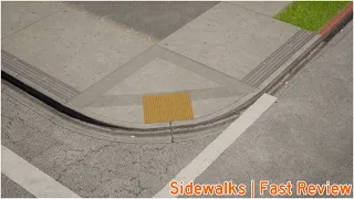 Create Sidewalk | Dividing strip | Create City Street with spline | Review update 2.0