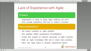 Success Factors When Transforming to Agile