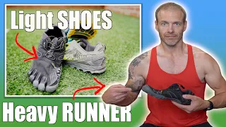 Why I run marathons in MINIMALIST/BAREFOOT shoes at 230lbs