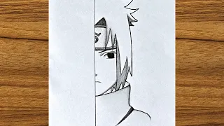 How To Draw Sasuke Uchiha step by step || Easy anime drawing || Anime drawing step by step