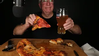 ASMR Homemade Pizza and Sam Adams Beer Night Whispering